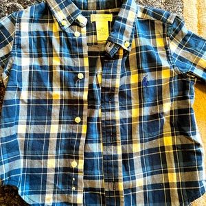 Ralph Lauren for 18month old baby boy, beautiful color, long sleeve button polo.